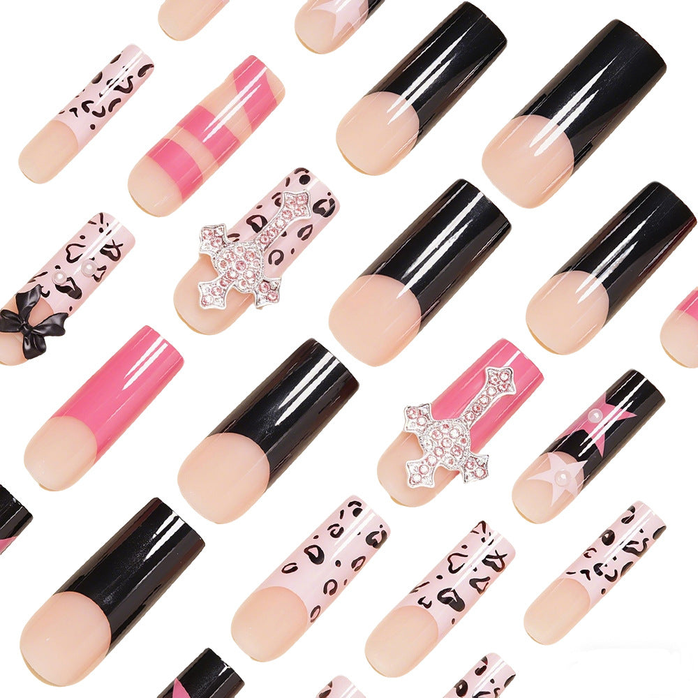 Decorative Cross and Bow Nail Art Stornfield