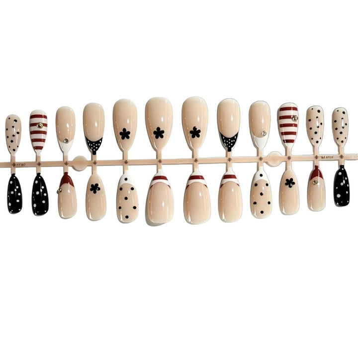 Artistic Stiletto Press-On Nail Set with Unique Patterns Stornfield