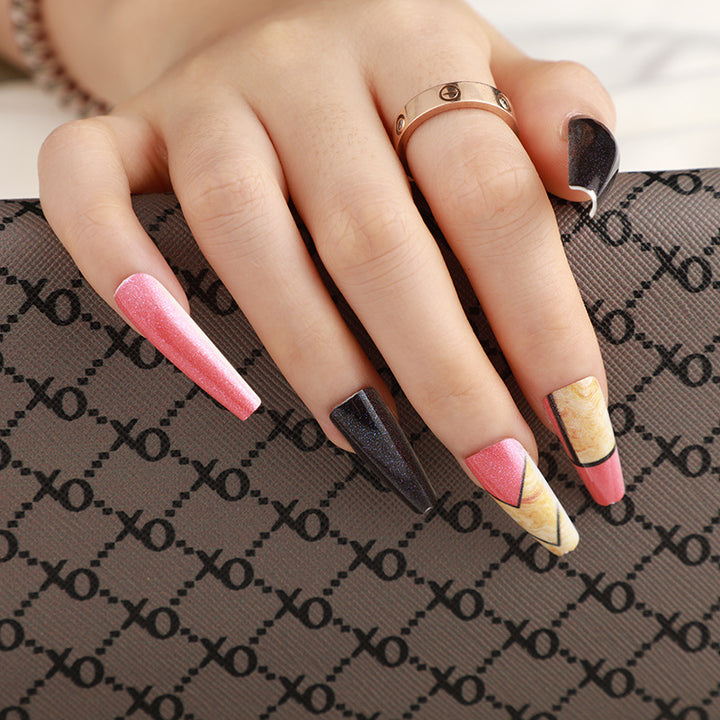 Artificial nails with star and moon design Stornfield
