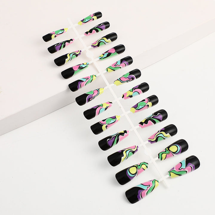 Creative wave pattern artificial nails Stornfield