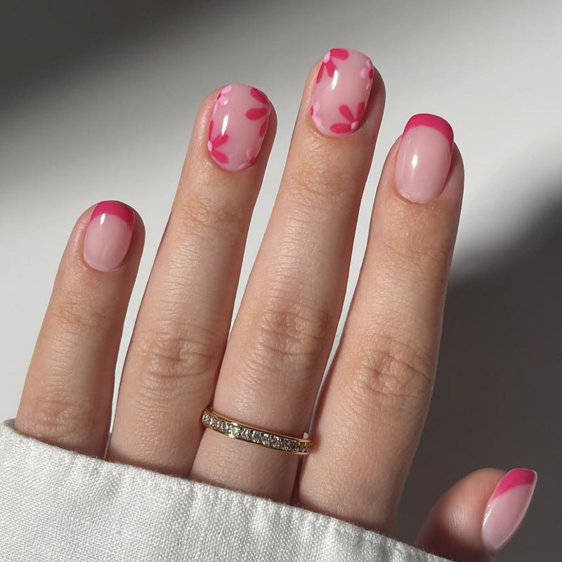 Artful Nail Extensions with Blooming Design Stornfield