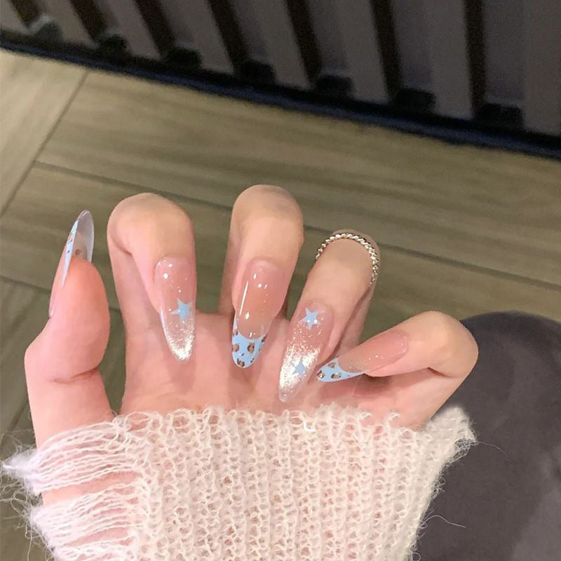 Artistic Floral Press-On Nail Set Stornfield