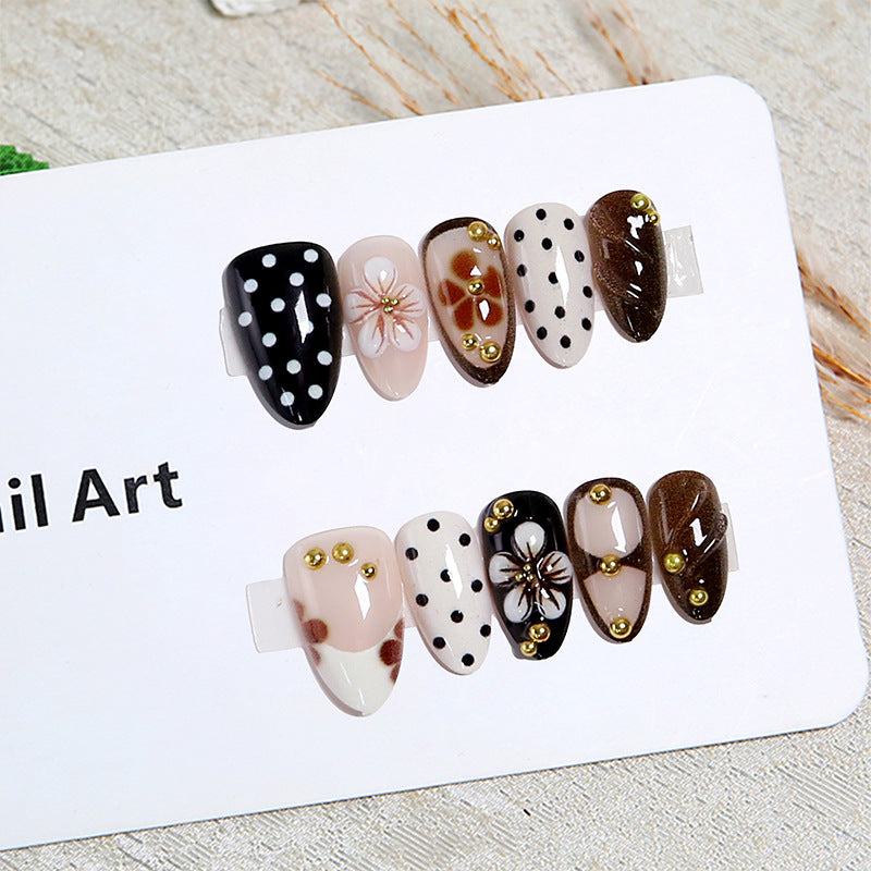 Artistic Nail Tips with Floral Designs Stornfield