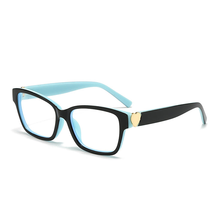 Women's fashionable square sunglasses with heart accents Stornfield
