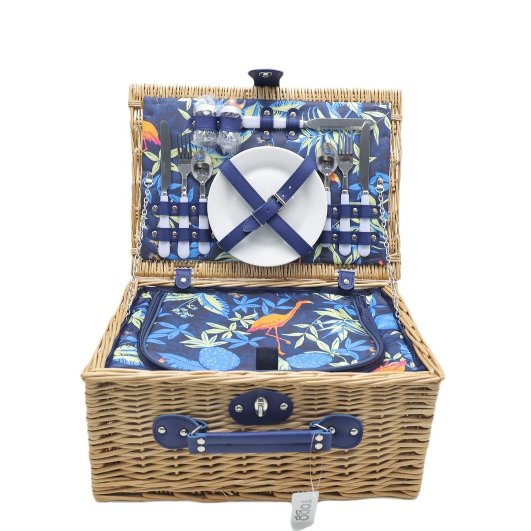 Women's picnic basket with integrated dishes and cooler bag Stornfield