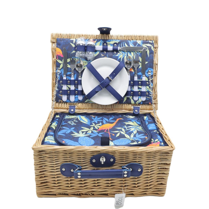 Women's picnic basket with integrated dishes and cooler bag Stornfield