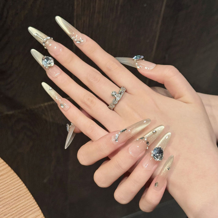 Luxury Rhinestone-Embellished Press-On Nail Set
