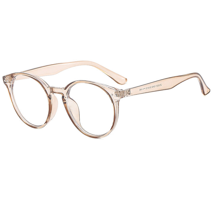 Women's fashionable round sunglasses with transparent frame and UV protection Stornfield