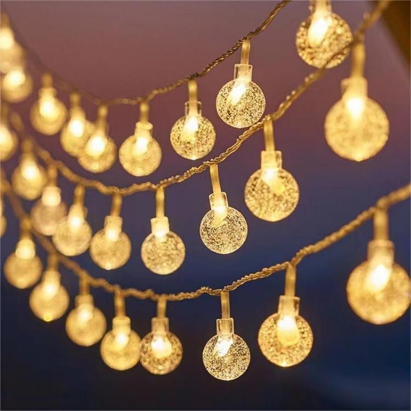 Globe LED String Lights With Waterproof Copper Wire And Textured Clear Bulbs Stornfield