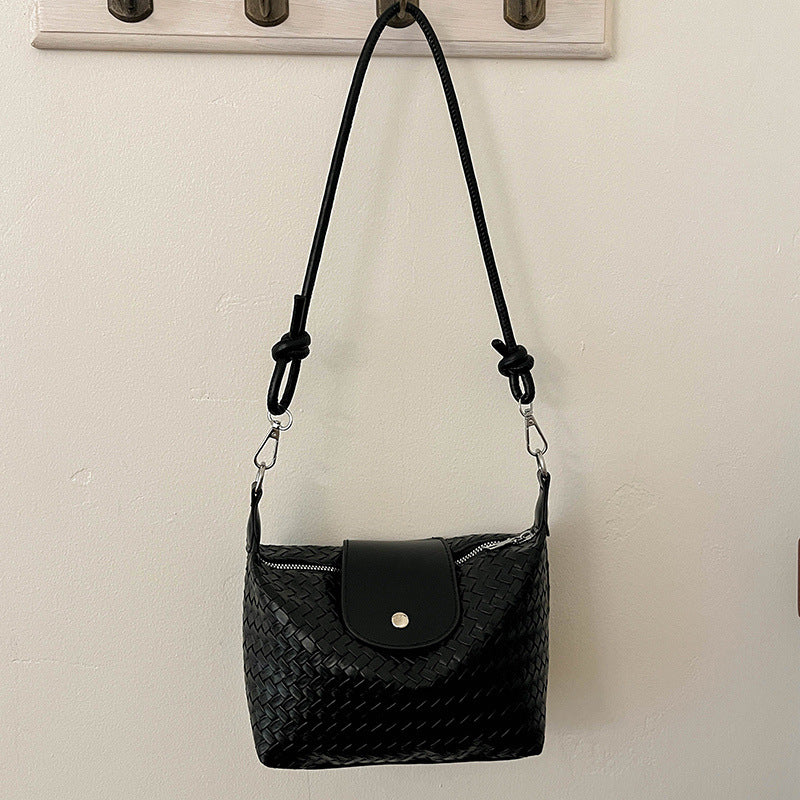 Textured Weave Crossbody Bag