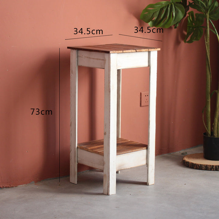 Handmade side table made of solid wood Stornfield