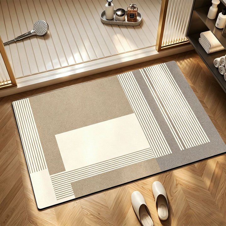 Textured Abstract Design Bath Mat Stornfield