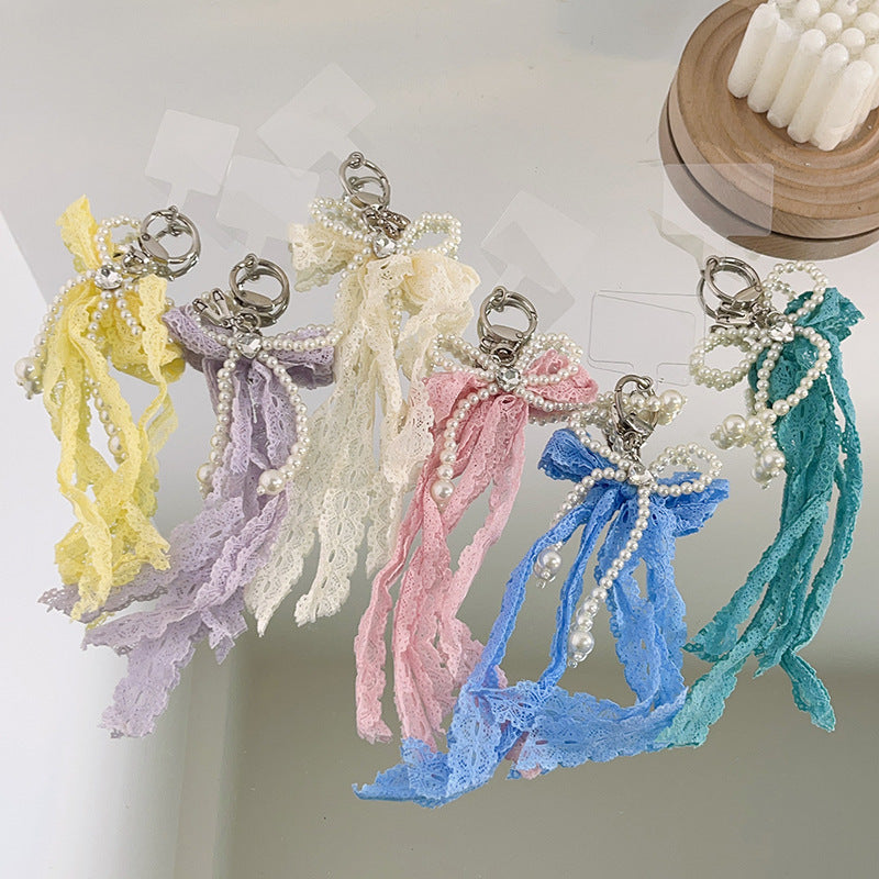 Elegant Pearl Embellished Charm Keychain Stornfield