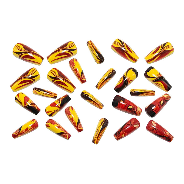 Artificial Nails in Elegant Autumn Design Stornfield