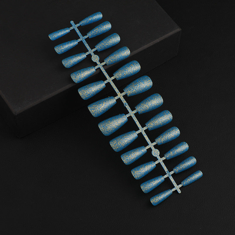 Artificial Nail Set with Elegant Glitter Effect Stornfield