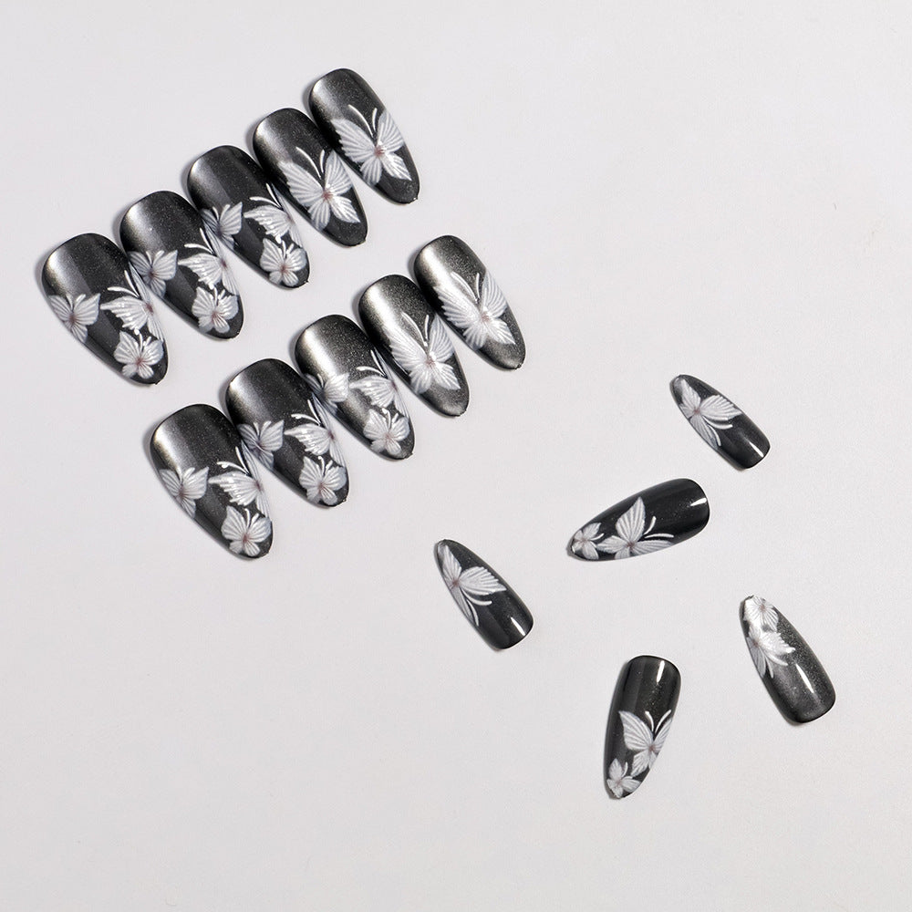 Floral Accent Press-On Nails Set Stornfield