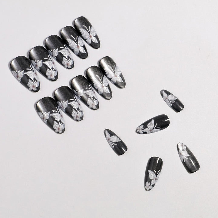 Floral Accent Press-On Nails Set Stornfield