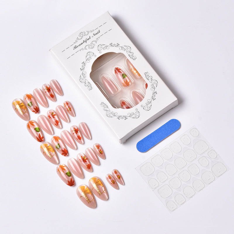Autumn Leaf-Inspired Press-On Nail Set