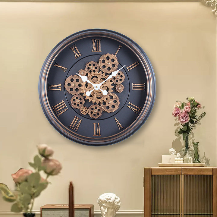 Wall clock with modern mechanical design Stornfield