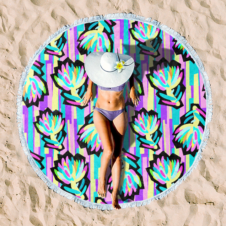 Rundstrand towel with unique sunset design Stornfield