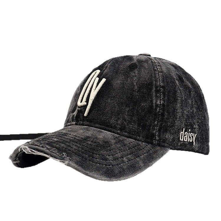 Women's Distressed Denim Embroidered Baseball Cap Stornfield