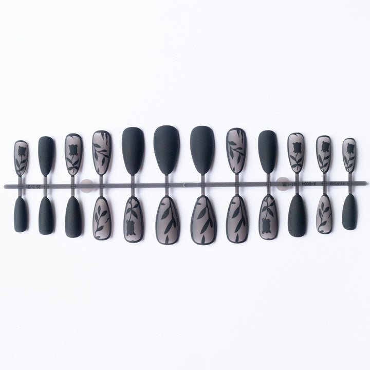 Artistic Floral-Inspired Nail Art Set