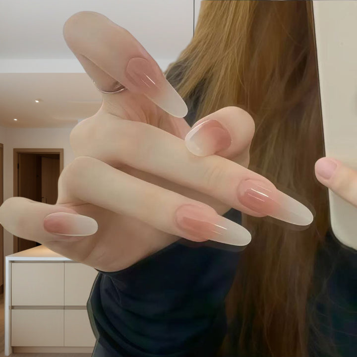 Elegant Artificial Nails with Fashionable Ombre Effect Stornfield