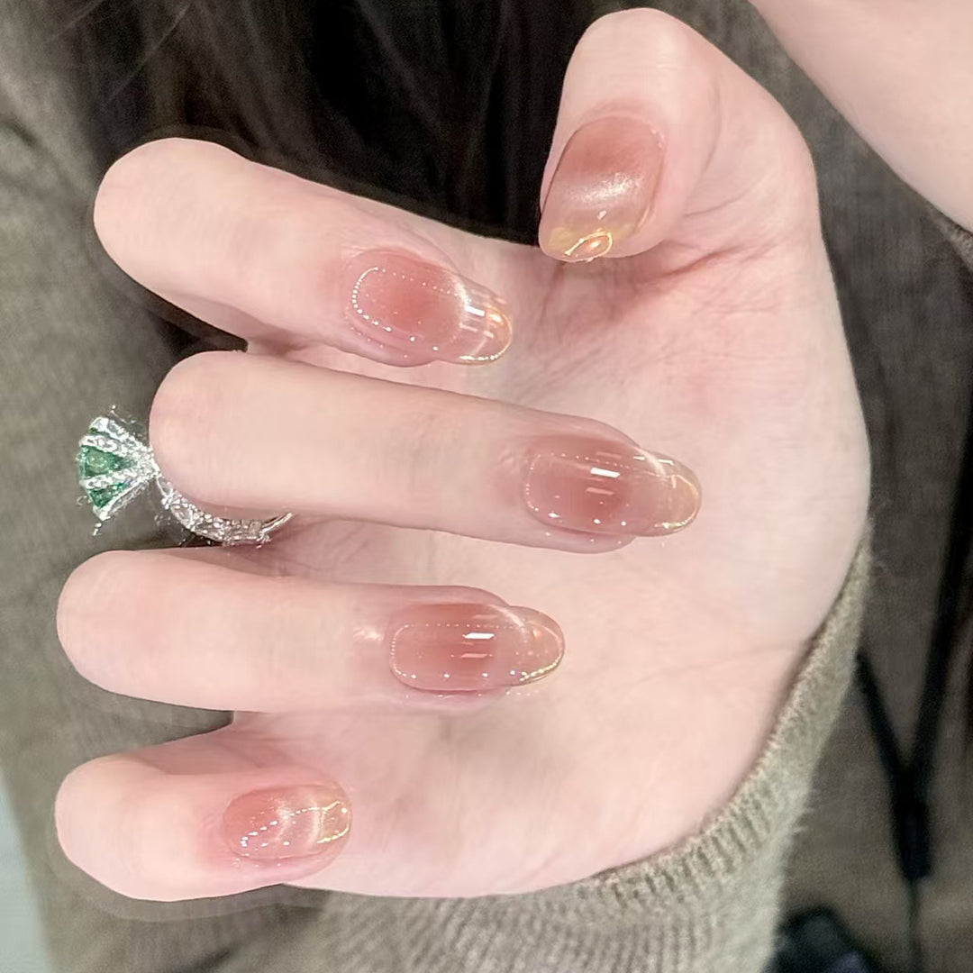 Elegant Glossy Press-On Nail Extensions Stornfield