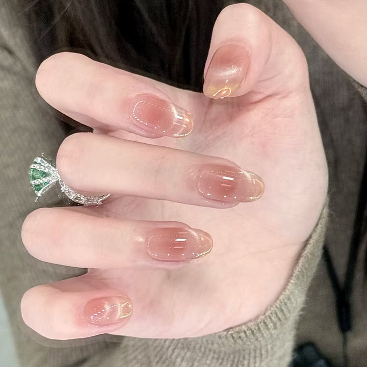 Elegant Glossy Press-On Nail Extensions Stornfield