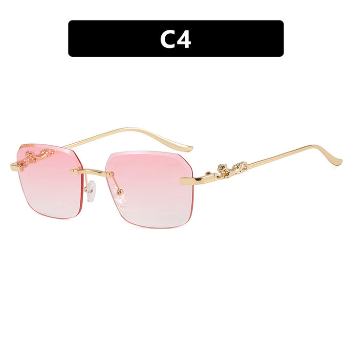 Women's fashionable square sunglasses with elegant gold frame and protective UV filter Stornfield