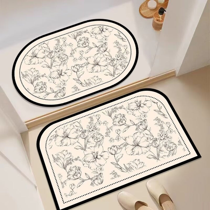 Decorative Floral Entryway Mat Stornfield
