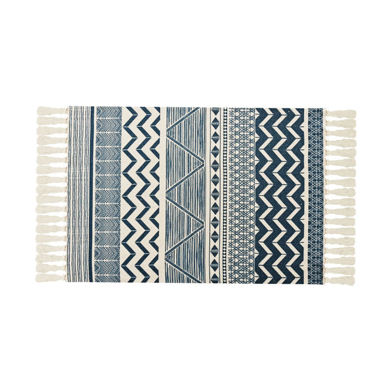 Decorative Area Rug with Fringed Edges Stornfield