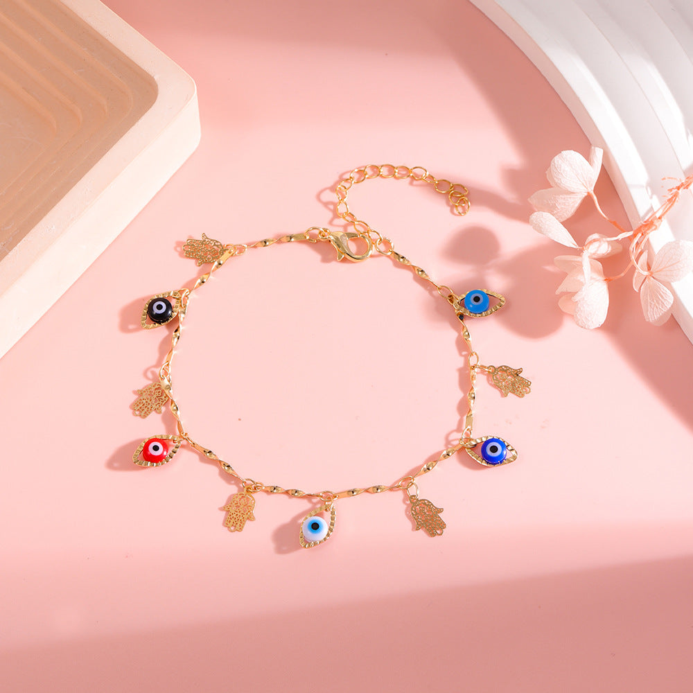 Decorative Evil Eye Charm Ankle Bracelet Stornfield
