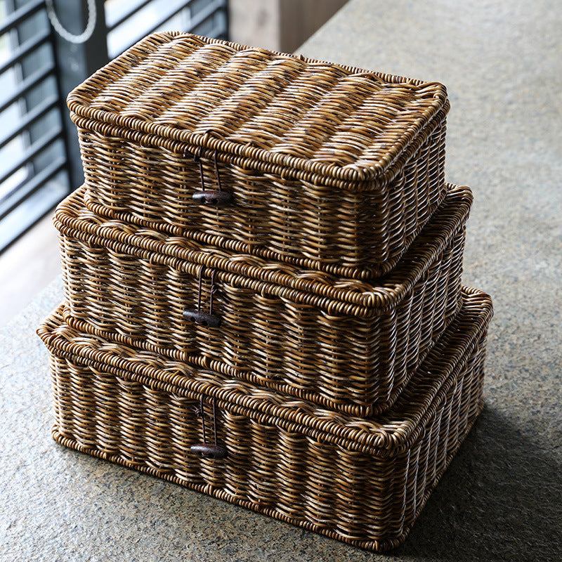 Handcrafted Natural Wicker Storage Chest Stornfield