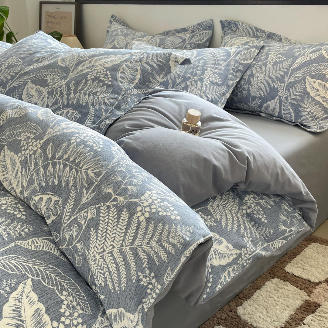 Whimsical Floral Print Duvet Cover Set