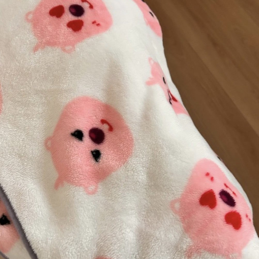 Plush Piggy Face Throw Blanket