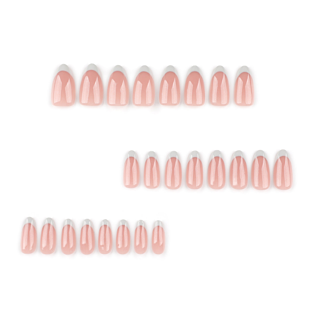 Elegant French-Tip Artificial Nails Stornfield