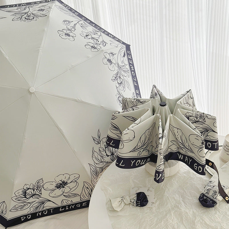 Women's Folding Umbrella with Creative Art Design Stornfield