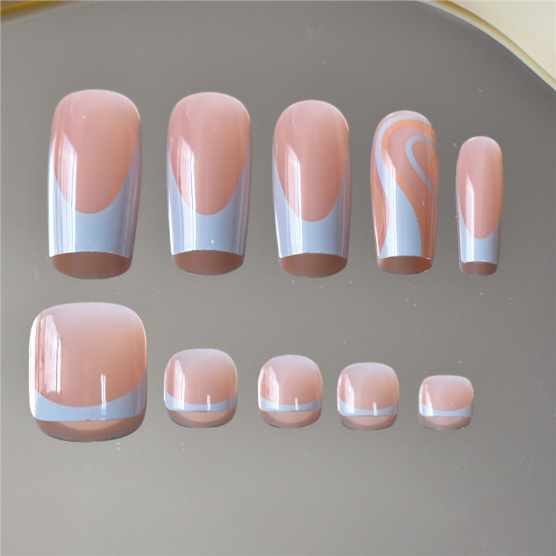 Artistic Swirl Design Press-On Nails Stornfield