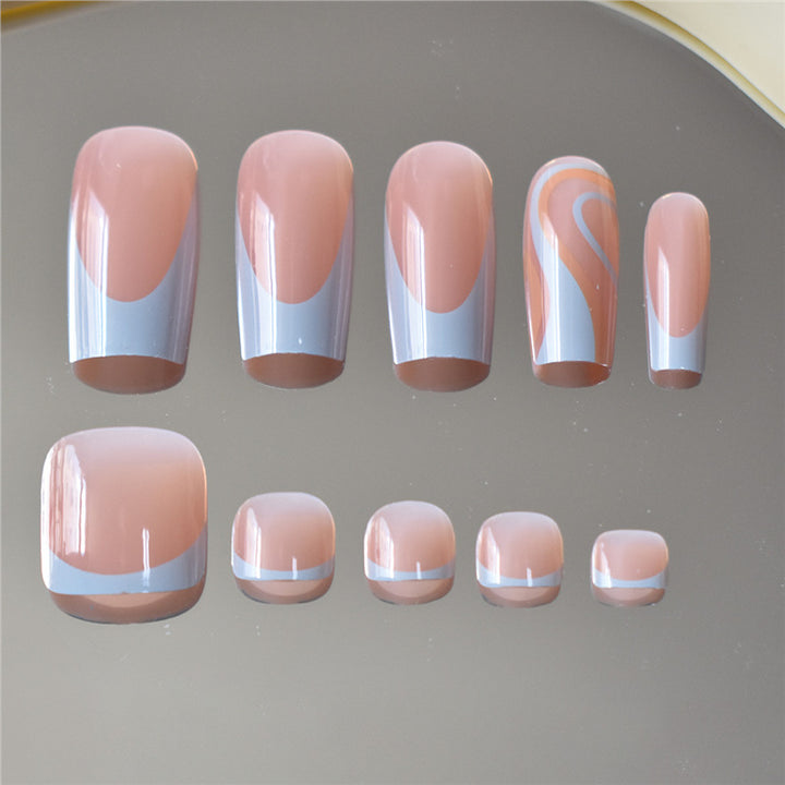 Artistic Swirl Design Press-On Nails Stornfield