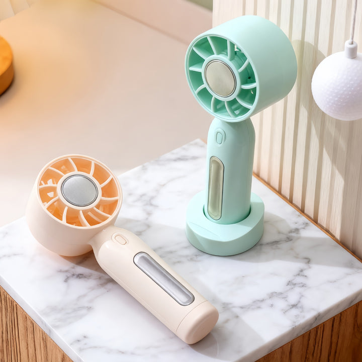 Women portable mini fan with USB connection and rotatable head Stornfield