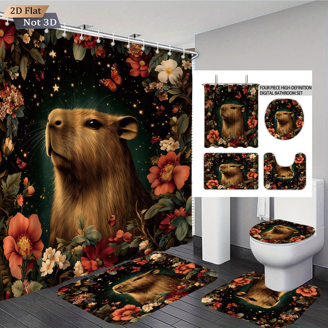 Cute Bear-Themed Four-Piece Bathroom Set Stornfield