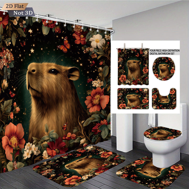 Cute Bear-Themed Four-Piece Bathroom Set Stornfield