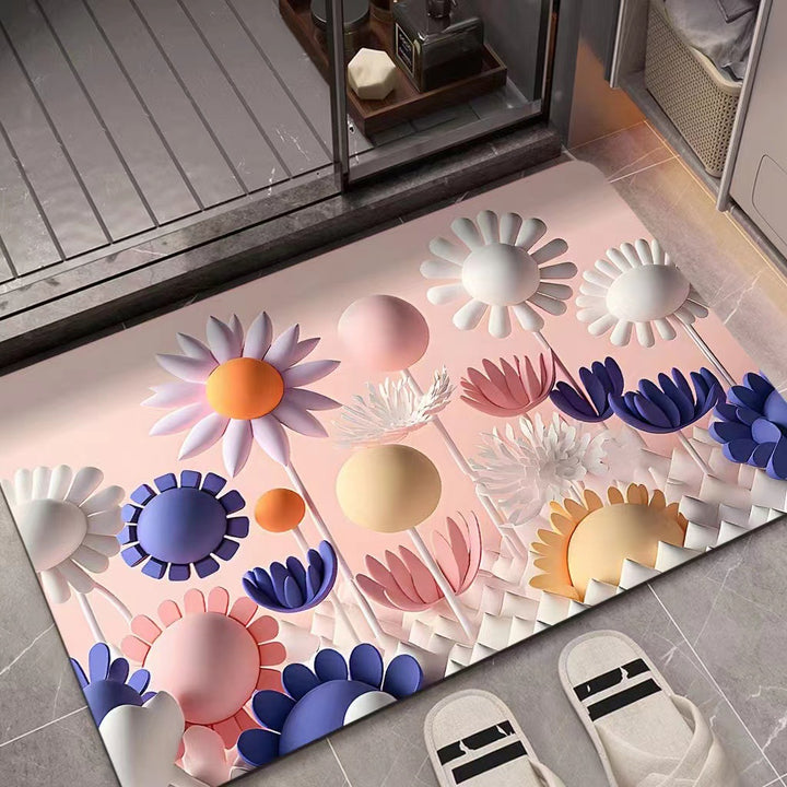 3D Textured Floral Mat Stornfield