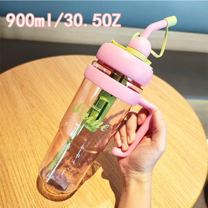Women's practical drinking bottle with integrated straw Stornfield
