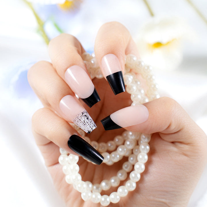 Stylish Long Coffin Press-On Nail Set Stornfield
