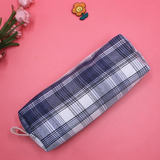 Textured Plaid Pencil Case Stornfield