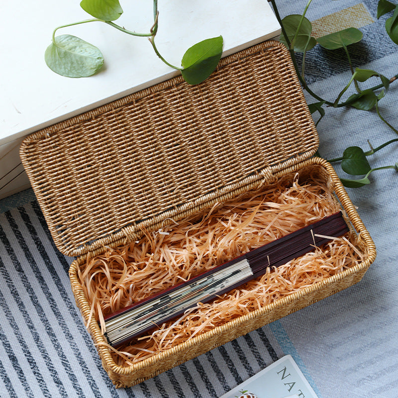 Long Rectangular Woven Storage Basket Stornfield