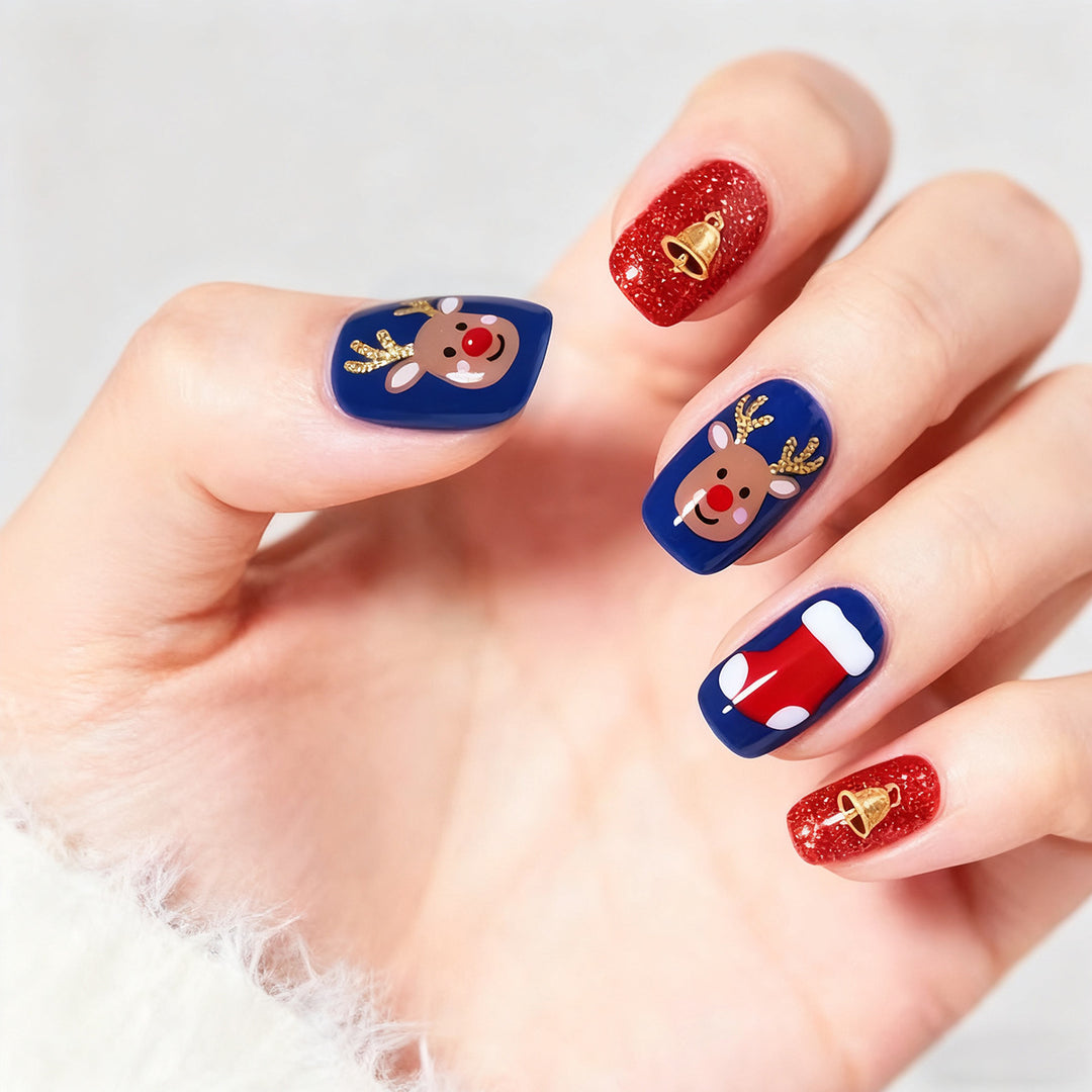 Artificial Nail Set with Colorful Flower Patterns Stornfield
