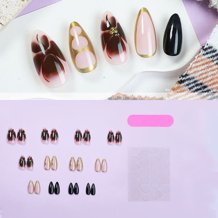 Art nail set with creative geometric accents Stornfield